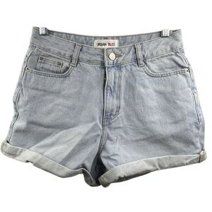 Urban Bliss Women's High‎ Rise Denim Shorts Light Wash Blue Size 4 Casual